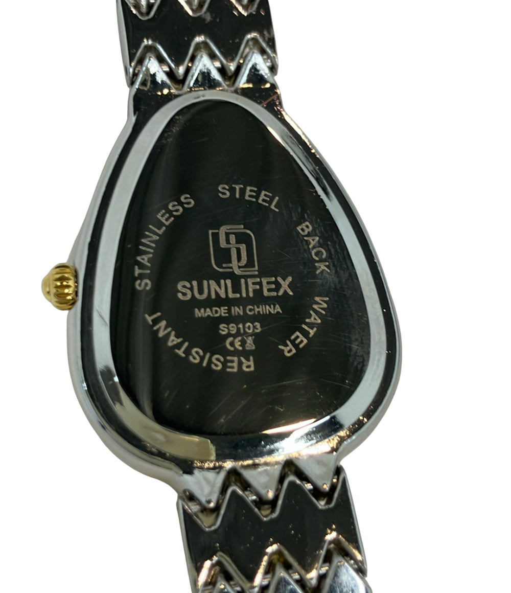 美品 SUNLIFEX 腕時計 クオーツ ゴールド レディース