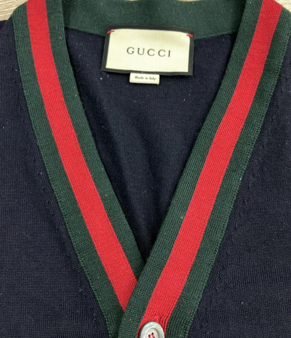 GUCCI シェリーライン Vネック ニット カーディガン 408146 メンズ SIZE XS グッチ