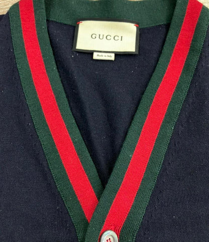 GUCCI シェリーライン Vネック ニット カーディガン 408146 メンズ SIZE XS グッチ