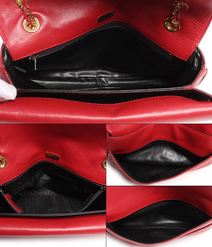 バリー チェーン レザー ショルダーバッグ キルティング ダブルフラップ ゴールド金具 レディース BALLY