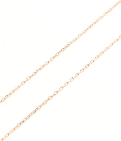 美品 EAU D.4℃ ネックレス K10 ダイヤ リボンモチーフ レディース オデュース ヨンドシー