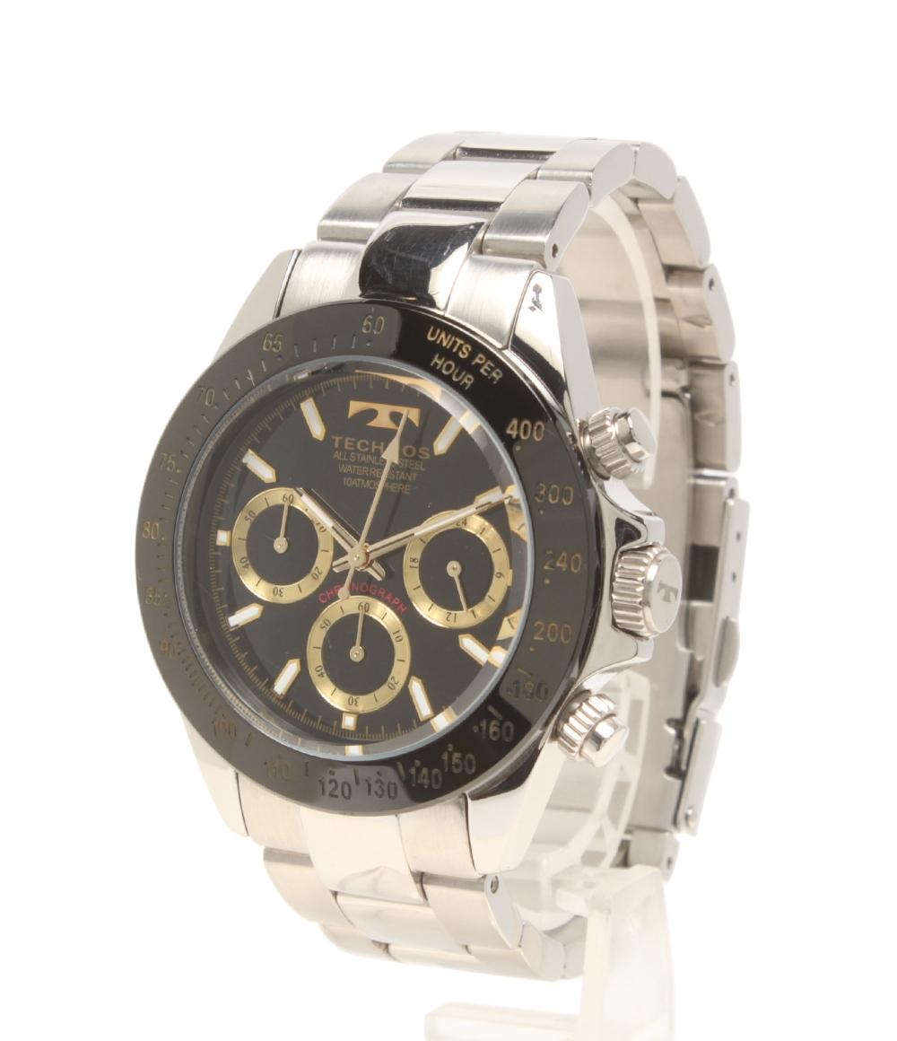 TECHNOS 腕時計 クオーツ ブラック T4251 メンズ テクノス