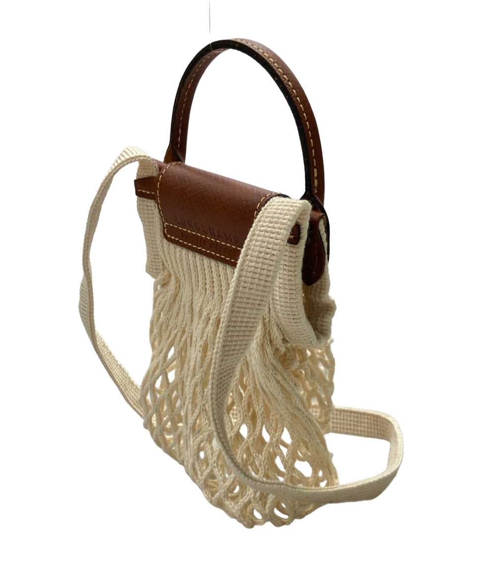 美品 Longchamp Filt 2way ハンドバッグ ショルダーバッグ ネットバッグ ル プリアージュ フィレ レディース ロンシャン フィルト