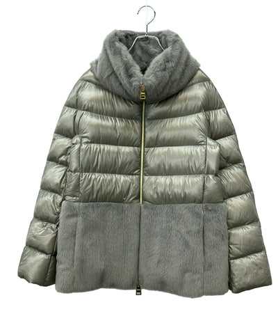 Herno ダウンジャケット ファー付き ジップアップ スタンドカラー 66470-62847-9 レディース SIZE 40 (M) ヘルノ