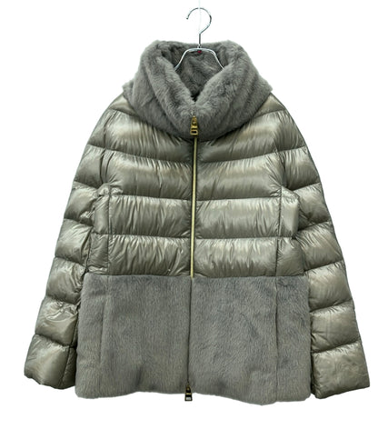 Herno ダウンジャケット ファー付き ジップアップ スタンドカラー 66470-62847-9 レディース SIZE 40 (M) ヘルノ