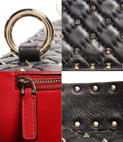 ヴァレンティノ ガラヴァーニ 2wayチェーンレザーショルダーバッグ キルティング ロックスタッズ レディース VALENTINO GARAVANI