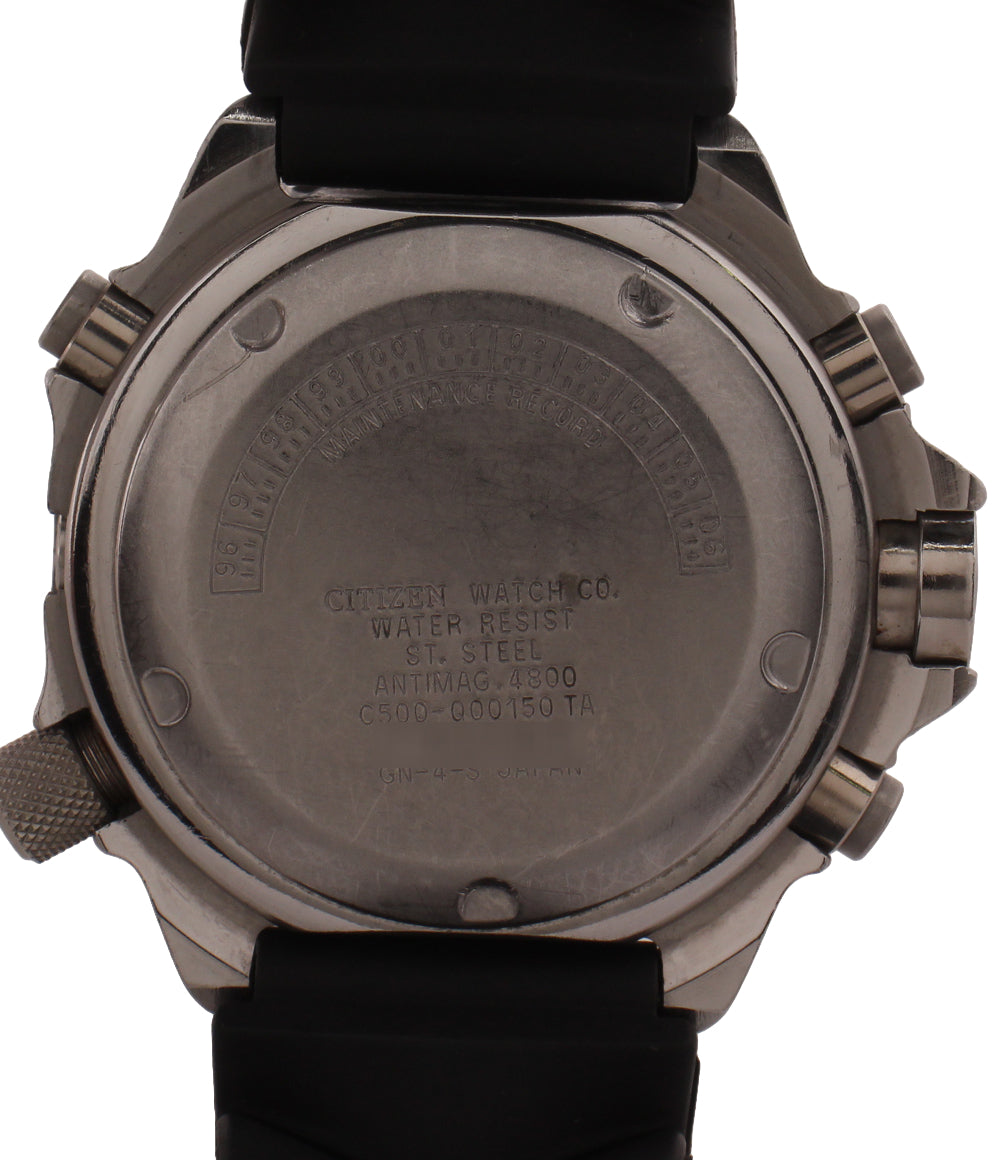 CITIZEN 腕時計 アクアランド プロマスター クオーツ ブラック C500-Q00150 メンズ シチズン