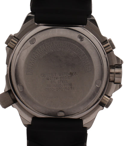 CITIZEN 腕時計 アクアランド プロマスター クオーツ ブラック C500-Q00150 メンズ シチズン