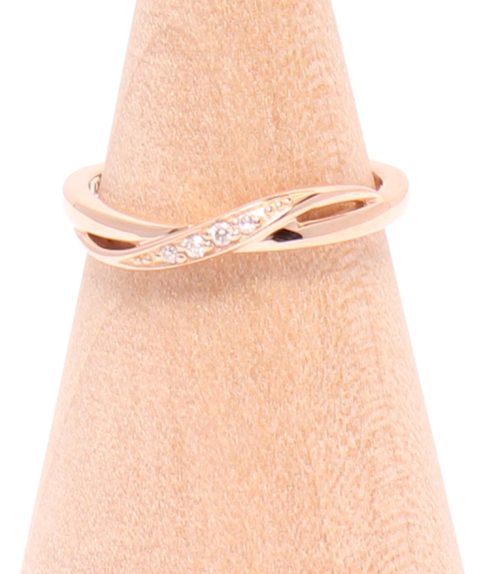 美品 4℃ リング 指輪 K10 ダイヤ レディース SIZE 6号 ヨンドシー