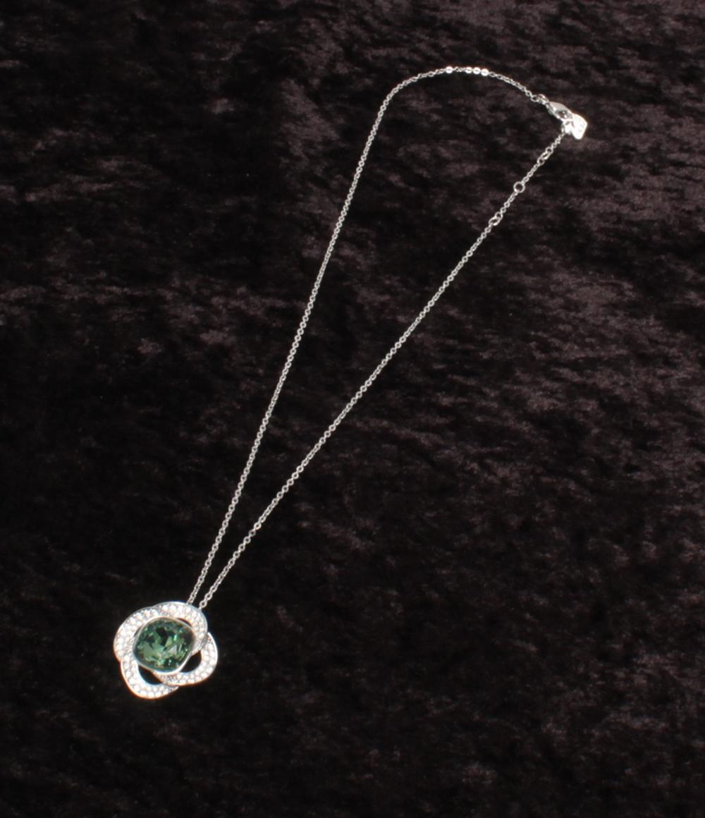 美品 SWAROVSKI ネックレス フラワーモチーフ レディース スワロフスキー