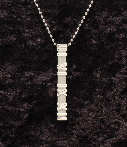 美品 ティファニー ネックレス SV925 アトラス バー ボールチェーン レディース TIFFANY&Co.