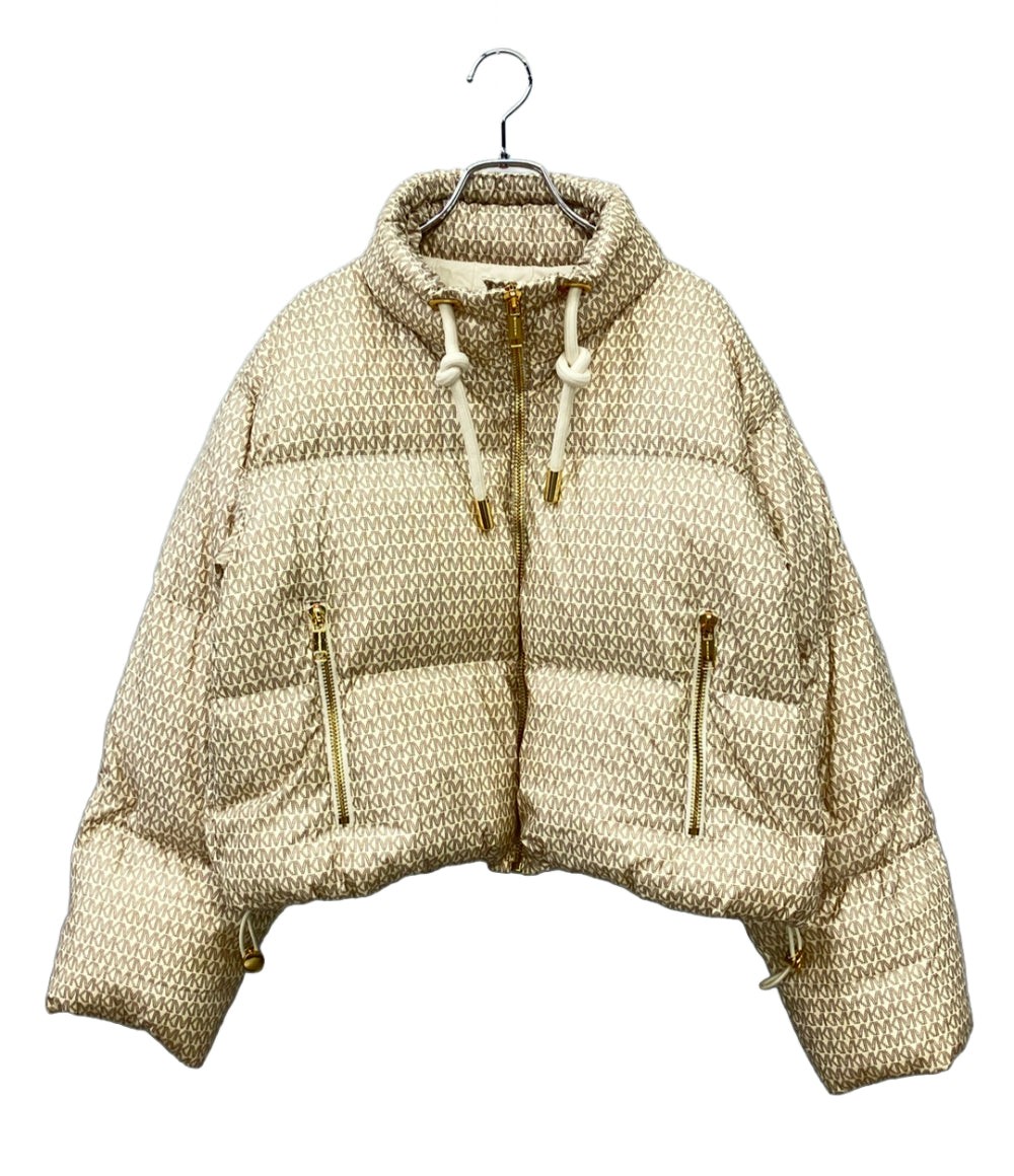 MICHAEL KORS ダウンジャケット モノグラム柄 クロップド丈 レディース SIZE M マイケルコース