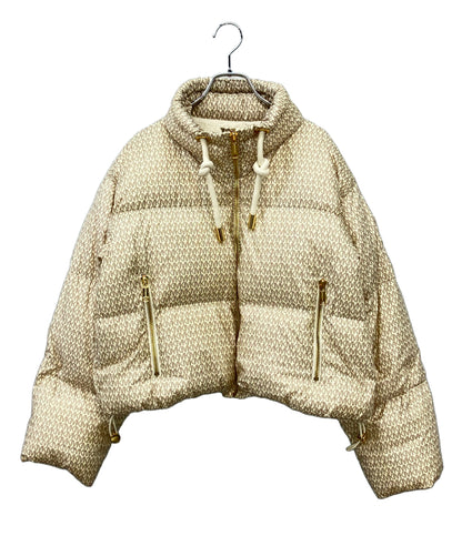 MICHAEL KORS ダウンジャケット モノグラム柄 クロップド丈 レディース SIZE M マイケルコース