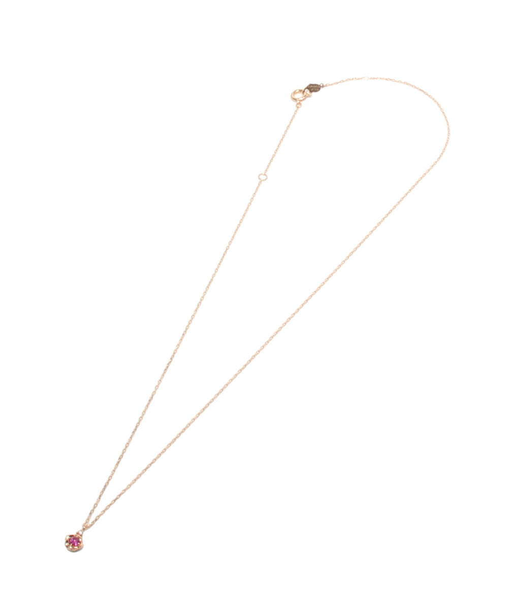 美品 MAISON JEWEL Disney ネックレス K10 ピンクサファイア ダイヤ レディース メゾン ジュエル