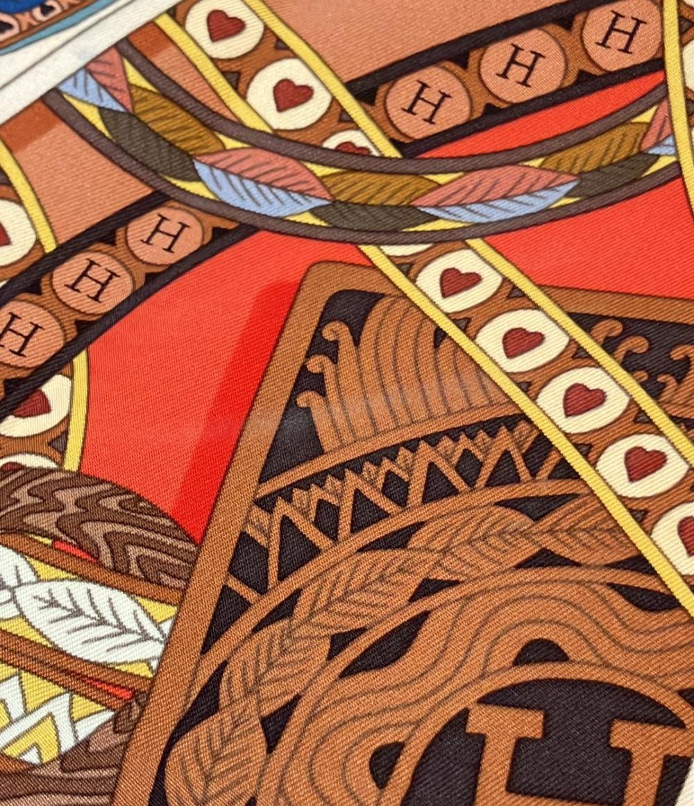 HERMES スカーフ シルク100% カレ90 DAME DE COEUR A VOUS L'HONNEUR レディース エルメス