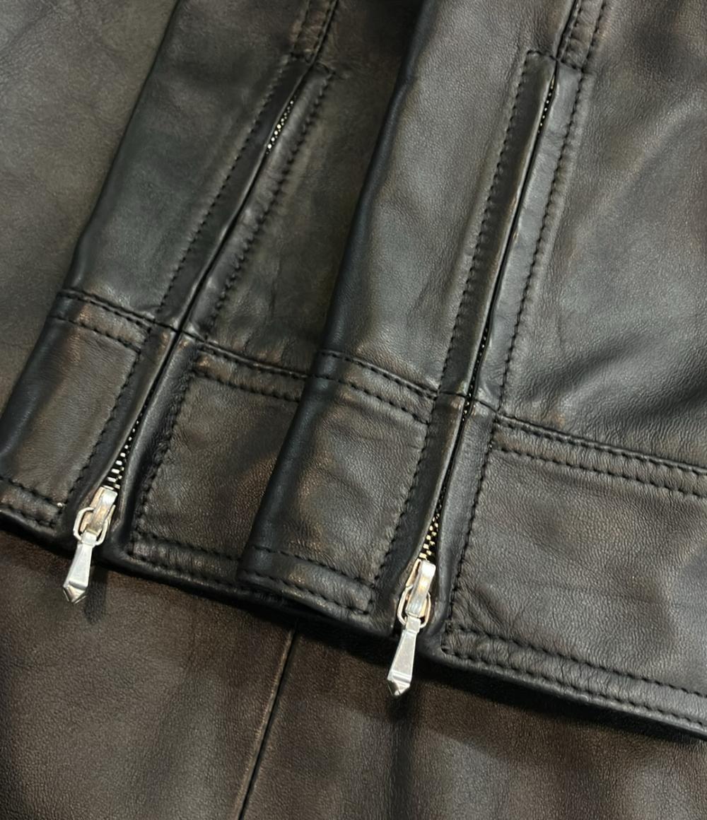 美品 アニエスベー レザージャケット レディース SIZE 38 (S) agnes b.