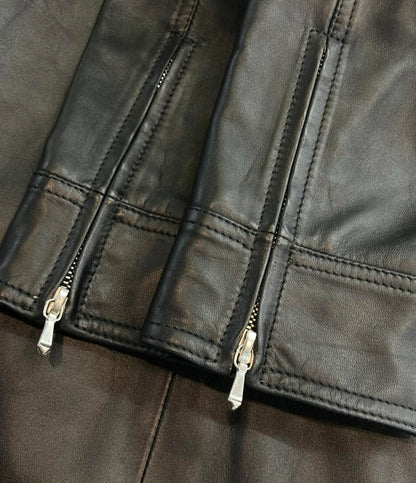 美品 アニエスベー レザージャケット レディース SIZE 38 (S) agnes b.