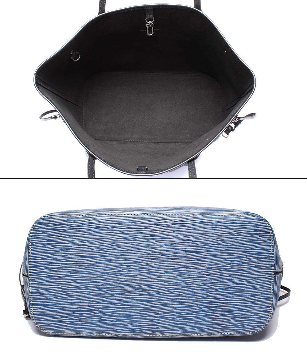 美品 LOUIS VUITTON トートバッグ 肩掛け ネヴァーフル MM エピ デニム M51053 レディース メンズ ルイ・ヴィトン
