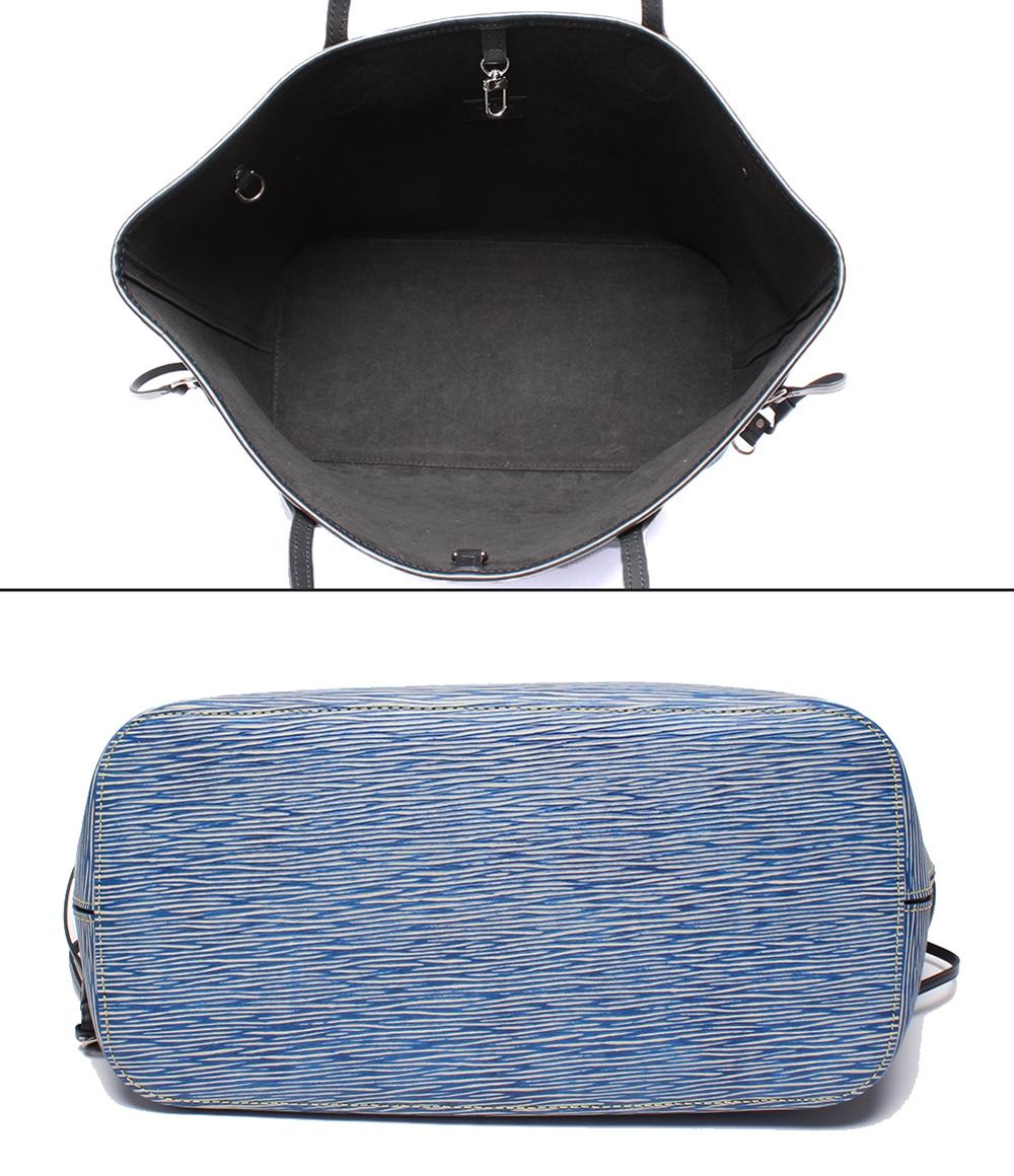 美品 LOUIS VUITTON トートバッグ 肩掛け ネヴァーフル MM エピ デニム M51053 レディース メンズ ルイ・ヴィトン