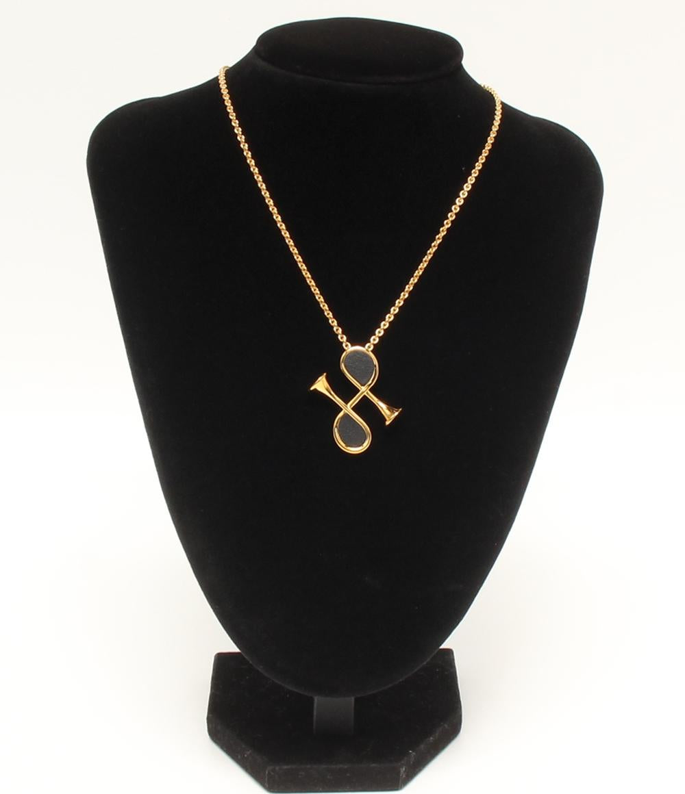 美品 HERMES ネックレス コルH ゴールド金具 レディース エルメス