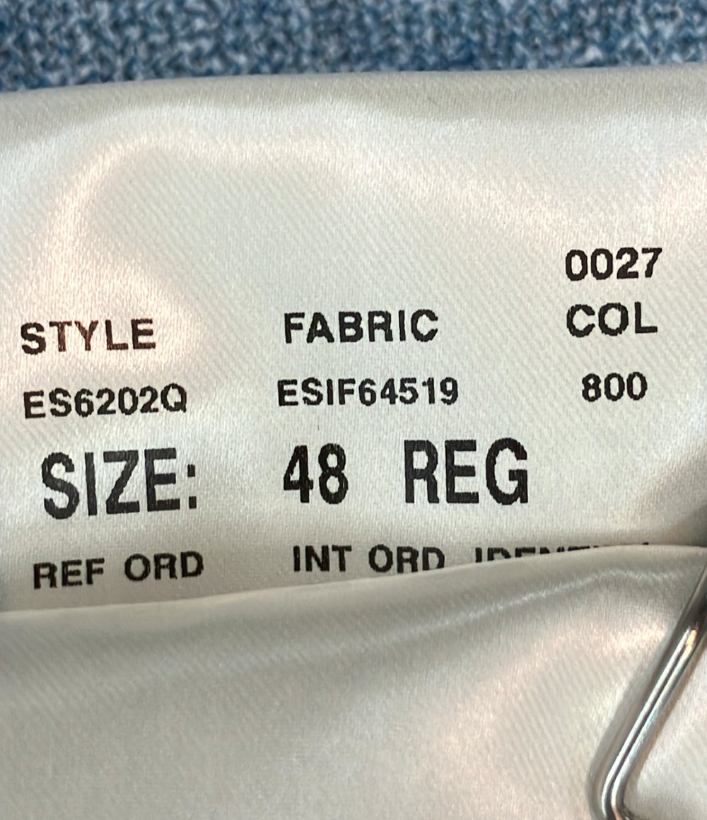 美品 LARDINI テーラードジャケット タグ ブートニエール付き リネンウールバスケットクロス ES6202 メンズ SIZE 48 (L) ラルディーニ