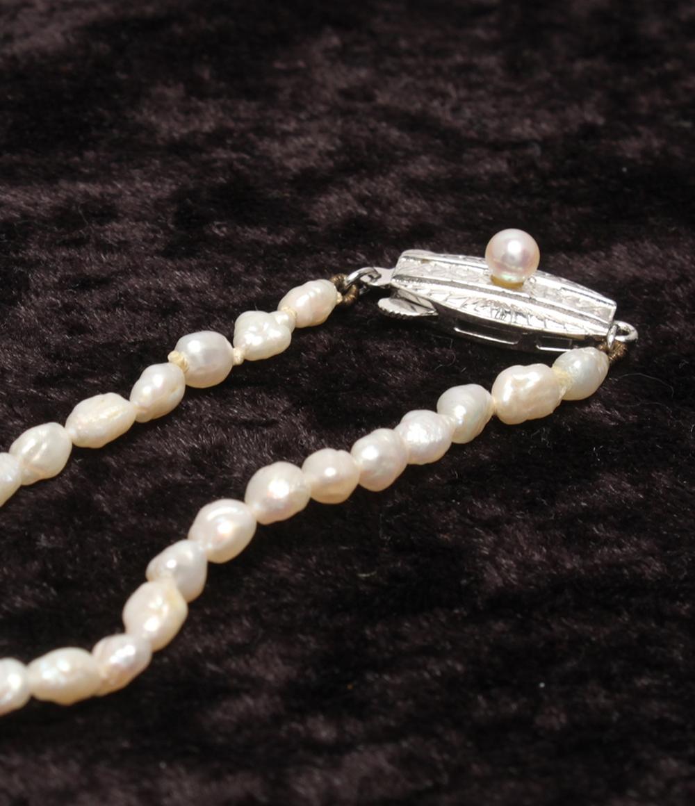 ロングネックレス SV 淡水パール レディース