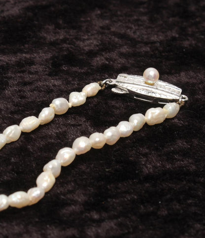 ロングネックレス SV 淡水パール レディース