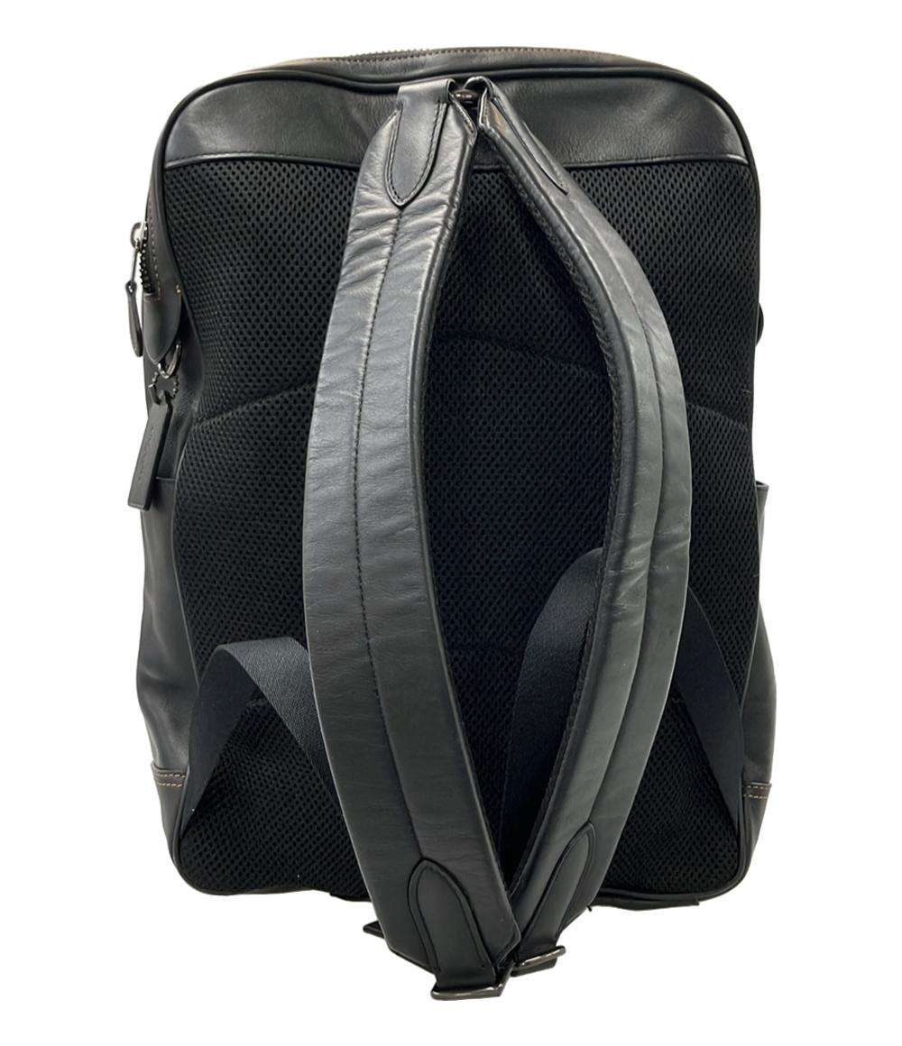 COACH コーチ リュック バックパック レザー  グレー ブラック 灰色 黒  F37599 チャーム A4サイズ収納可能 COACH（コーチ） 国内発送 バッグ メンズ リュックサック レザー