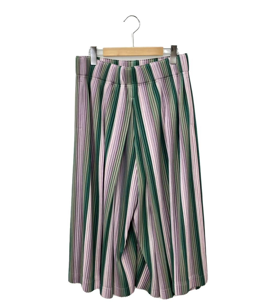 美品 オム プリッセ イッセイミヤケ プリーツストライプパンツ メンズ SIZE 3 (L) HOMME PLISSE ISSEY MIYAKE