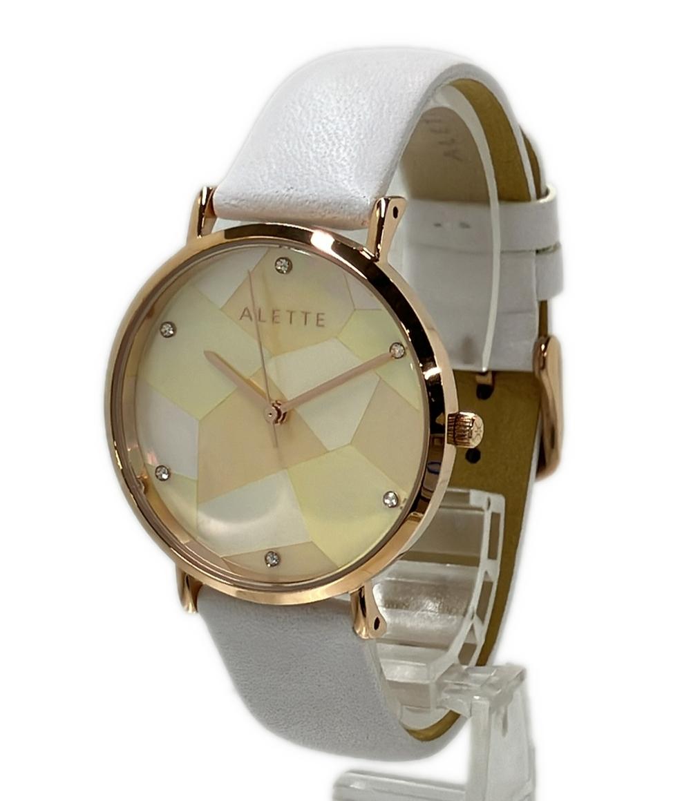 美品 ALETTE BLANC 腕時計 クオーツ レディース アレットブラン