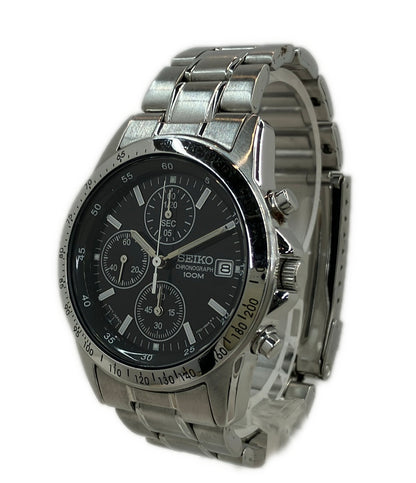SEIKO 腕時計 クオーツ ブラック 7T92-0DW0 メンズ セイコー