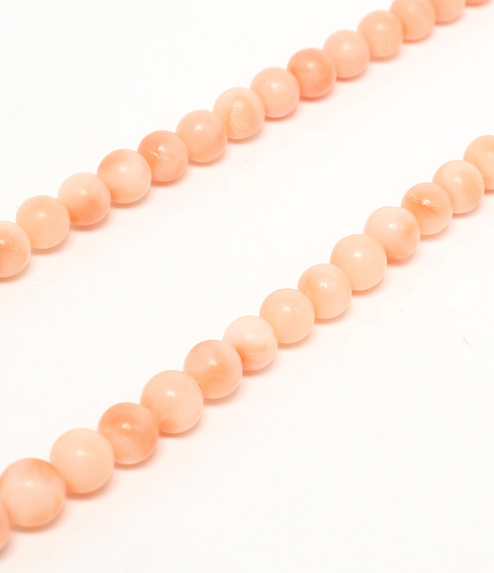 美品 ネックレス SV 珊瑚 4-11mm コーラル レディース