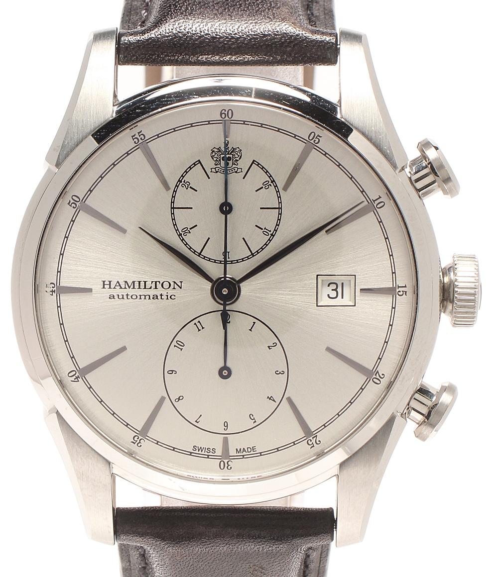 HAMILTON 腕時計 ジャズマスター スピリット オブ リバティ クロノグラフ 自動巻き シルバー H324160 メンズ ハミルトン