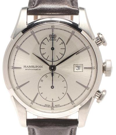 HAMILTON 腕時計 ジャズマスター スピリット オブ リバティ クロノグラフ 自動巻き シルバー H324160 メンズ ハミルトン