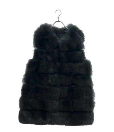 美品 U-BIG ファーベスト6段ベスト フォックス レディース SIZE XL ユービッグ