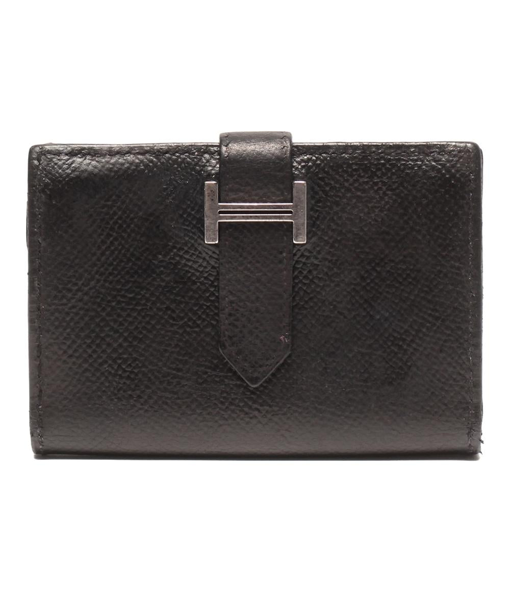 エルメス カードケース □M刻印 シルバー金具 ベアン レディース HERMES
