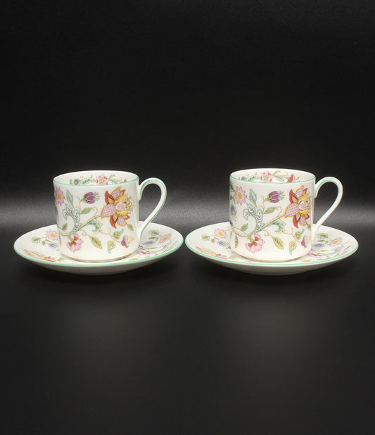 美品 Minton カップ＆ソーサー 2客セット ペア ハドンホール ミントン