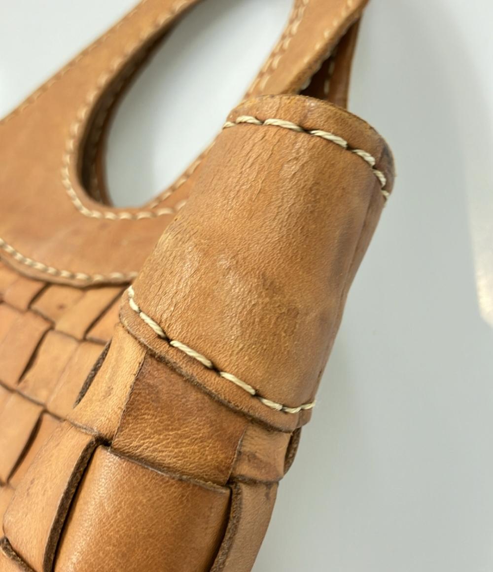 ロビタ 編み込みレザーミニハンドバッグ レディース robita