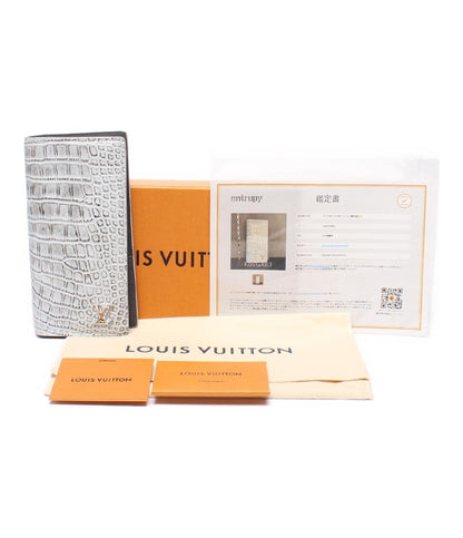 LOUIS VUITTON 二つ折り長財布  エキゾチックレザー クロコダイル ポルトフォイユ・ブラザ N83683 メンズ ルイ・ヴィトン