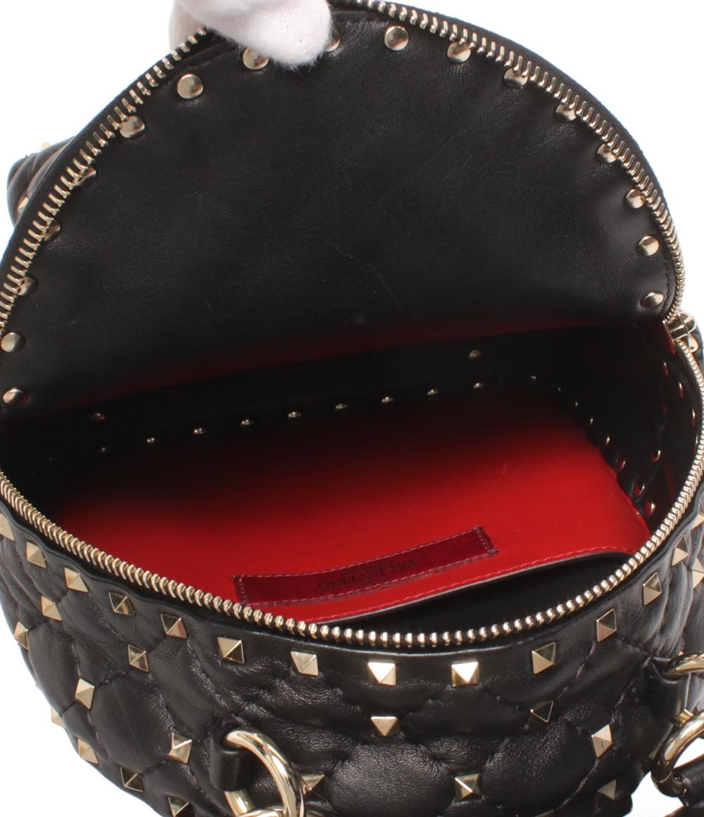 美品 Valentino Garavani リュック ロックスタッズスパイク ミニ バックパック レディース ヴァレンティノ・ガラヴァーニ