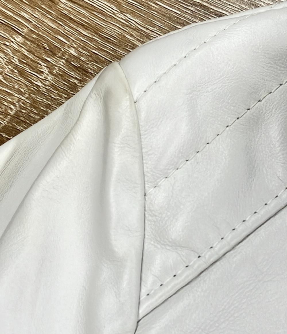 セリーヌ カーフスキン レザー ダブルライダースジャケット レディース SIZE 36 (S) CELINE