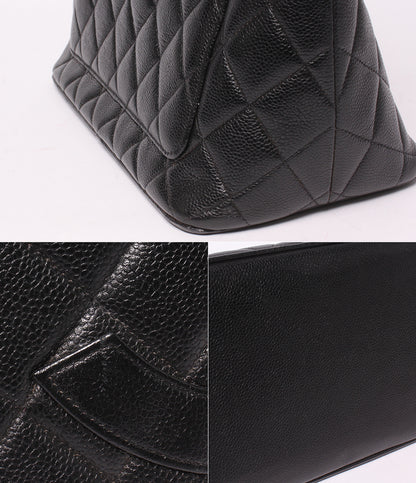 CHANEL トートバッグ ショルダーバッグ 肩掛け ゴールド金具 5番台 キャビアスキン レディース シャネル