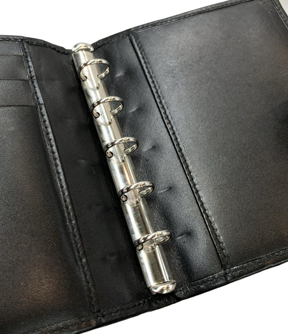 グッチ　手帳カバー　GGキャンバス　レザーブラック【美品】 グッチ 手帳カバー レザー GGキャンバス 031 2031 1014 メンズ