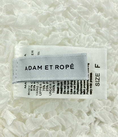 美品 アダムエロペ 半袖ノーカラーブラウス レディース SIZE F (M) Adam et Rope'