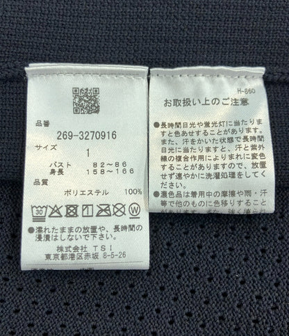 美品 PEARLY GATES ジップアップパーカー ニットパーカー レディース SIZE 1 (S) パーリーゲイツ