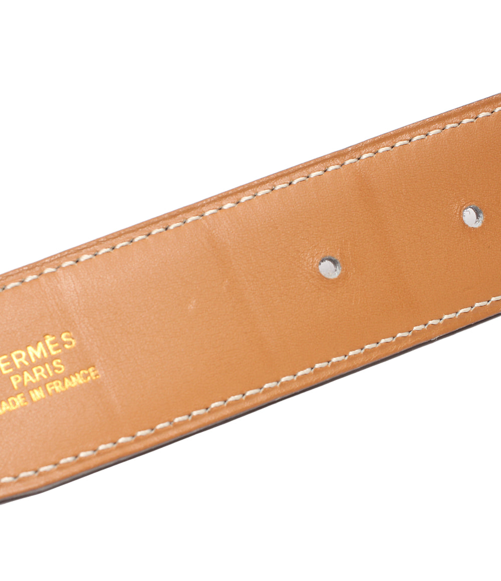HERMES ベルト □B刻印 ゴールド金具 Hバックル リバーシブル コンスタンス レディース エルメス