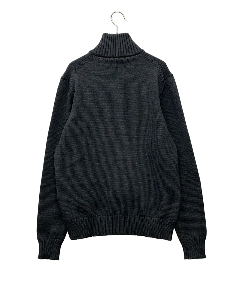 美品 ZANONE 長袖ニットジャケット ウールソリッド スタンドカラー 812519 ZR229  5 メンズ SIZE 50 (XL) ザノーネ