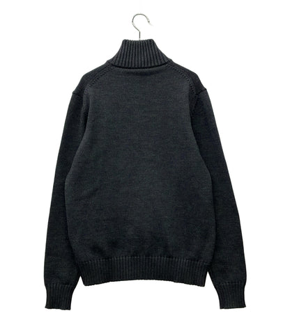 美品 ZANONE 長袖ニットジャケット ウールソリッド スタンドカラー 812519 ZR229  5 メンズ SIZE 50 (XL) ザノーネ