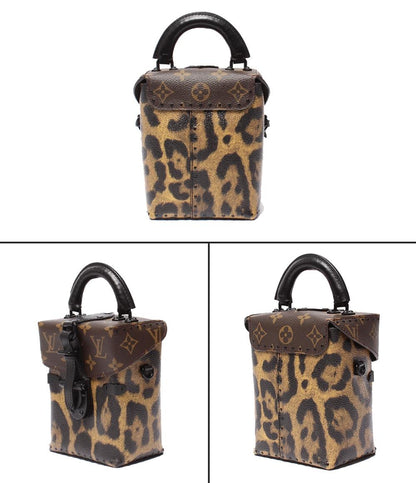 美品 ルイ・ヴィトン 2way ハンドバッグ ショルダーバッグ 斜め掛け カメラボックス モノグラム レオパード M43001 レディース LOUIS VUITTON