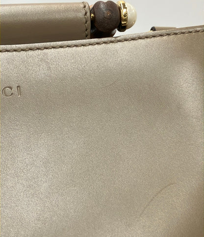 GUCCI 2way ハンドバッグ ショルダーバッグ 斜め掛け バンブー 470271 525040 レディース グッチ